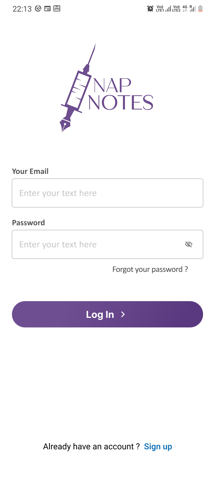 NapNotes Login